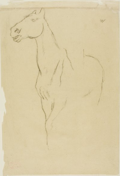 Hevonen käännetty kolme neljäsosaa tekijältä Edgar Degas