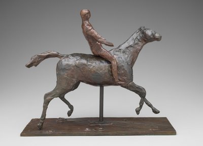 Hevonen ja ratsastaja, n. 1900 (pronssi) tekijältä Edgar Degas