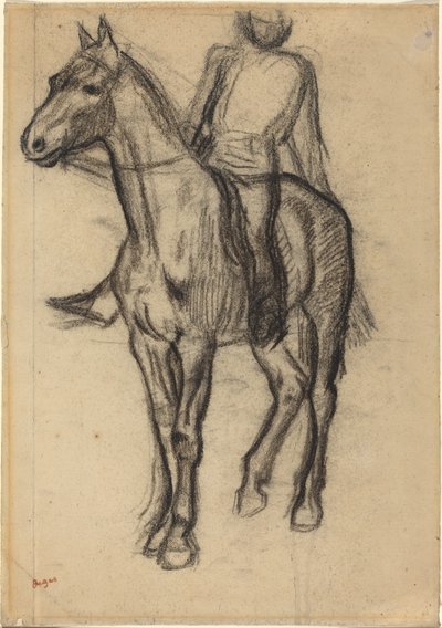 Hevonen ja ratsastaja, c. 1878. tekijältä Edgar Degas
