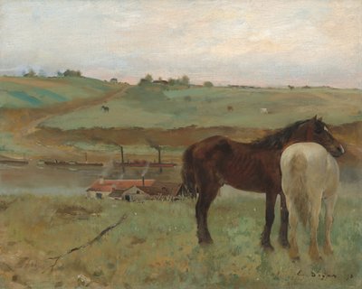 Hevoset niityllä tekijältä Edgar Degas