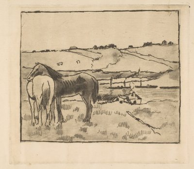 Hevoset niityllä, 1891-92. tekijältä Edgar Degas