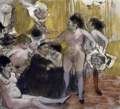 Kuvitus Guy de Maupassantin (1850-93) La Maison Tellieristä, kaivertanut Maurice Potin, 1933 tekijältä Edgar Degas