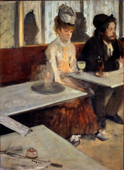 Kahvilassa tai Absintissa tekijältä Edgar Degas