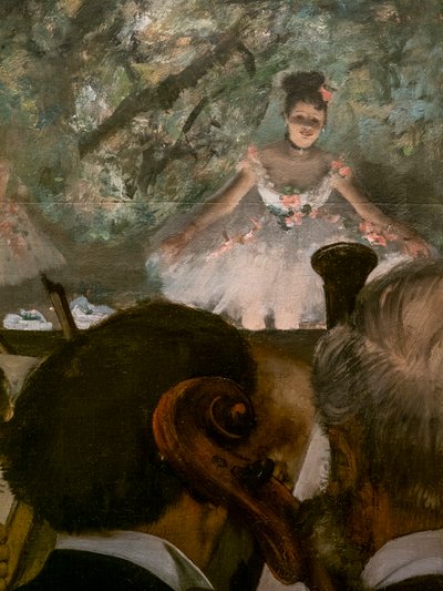 Les Musiciens (yksityiskohta). 1872-1873, jatkui noin 1874-1876. Öljy kankaalle. tekijältä Edgar Degas