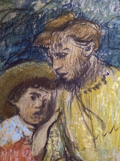Madame Alexis Rouart ja hänen lapsensa (yksityiskohta) (n. 1905). Edgar Degas (1834-1917). Pastellia ja hiiltä kuultopaperille, joka on tarttunut kokonaan kartongille. Musee des Beaux-Arts de la Ville de Paris, Petite Palais. tekijältä Edgar Degas