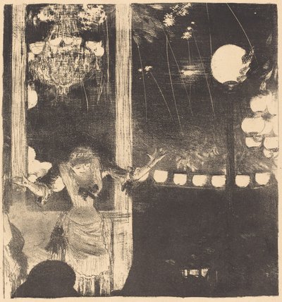 Mademoiselle Bécat Cafe des Ambassadeursissa (suurlähettiläille: Mlle Bécat) tekijältä Edgar Degas