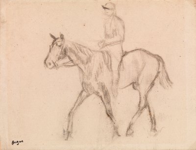 Mies hevosen selässä tekijältä Edgar Degas