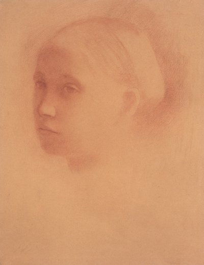 Marguerite Degas lapsena, noin 1854 (sanguine paperille). tekijältä Edgar Degas