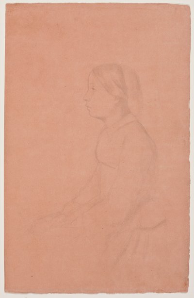 Marguerite de Gas, 185354 (grafiittikynä korallikudotulla paperilla) tekijältä Edgar Degas