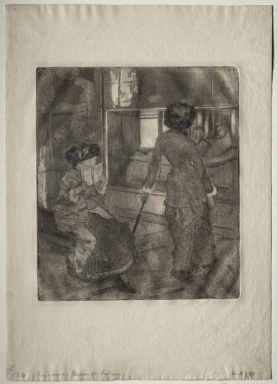 Mary Cassatt Louvressa: Etruskien galleria, 1879-1880. tekijältä Edgar Degas