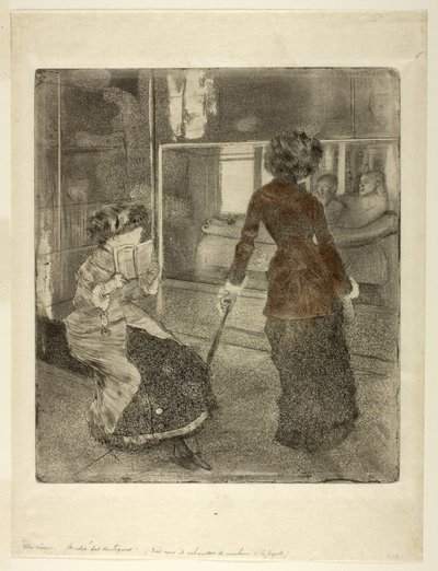 Mary Cassatt Louvressa: Etruskien galleria, 1879-80 tekijältä Edgar Degas
