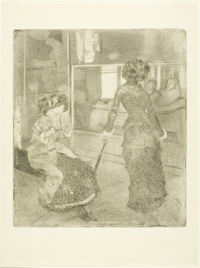 Mary Cassatt Louvressa: Etruskien galleria, 1879-80 tekijältä Edgar Degas