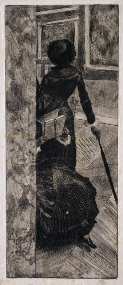 Mary Cassatt Louvressa, The Paintings Gallery, 1879-80 tekijältä Edgar Degas