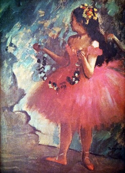 Edgar Degasin maalaus Tanssija ruusumekossa tekijältä Edgar Degas