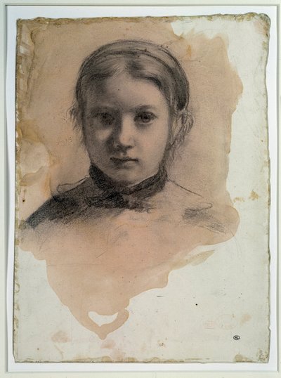 Giovanna Belllin muotokuva ”Bellelli-perheelle” -tutkimus Edgar Degasin piirustus tekijältä Edgar Degas