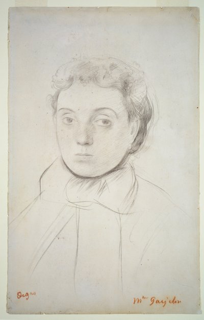 Joséphine Gaujelinin muotokuva ennen vuotta 1867 (liitu paperille) tekijältä Edgar Degas