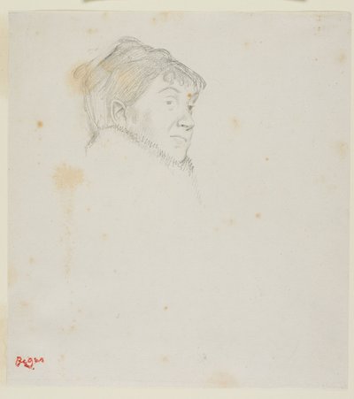 Madame Dietz-Monninin muotokuva (aiemmin naisen pää) tekijältä Edgar Degas