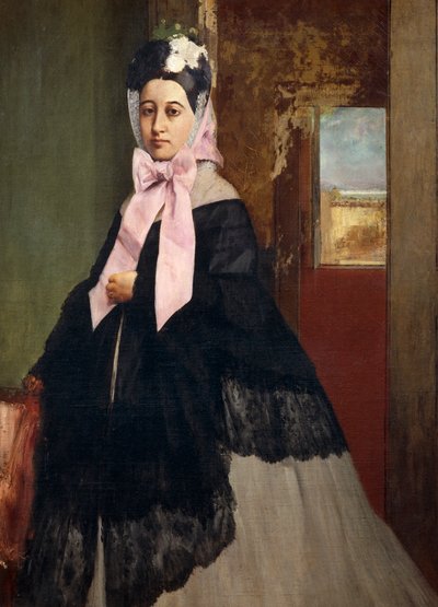 Muotokuva Therese de Gasista, Morbillin herttuattaresta (1840-1912), taiteilijan sisaresta. tekijältä Edgar Degas