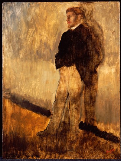 Muotokuva miehestä seisomassa kädet taskuissaan tekijältä Edgar Degas