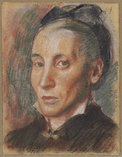Naisen muotokuva, n. 1881 (pastelli grafiitin päällä tasopaperille) tekijältä Edgar Degas