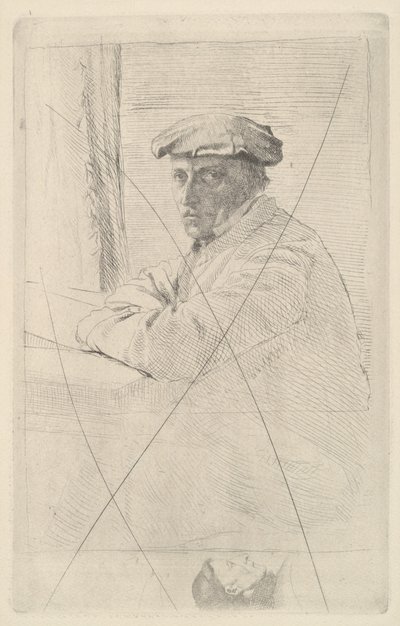 Kaivertaja Joseph Tournyn muotokuva, 1857 (peruuntunut etsaus) tekijältä Edgar Degas