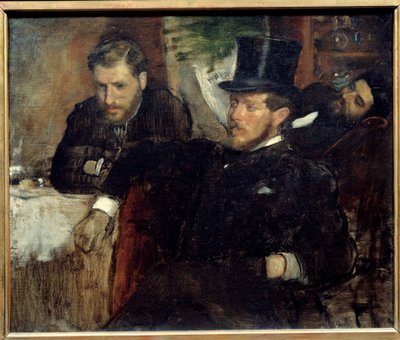 Muotokuvia insinööreistä Jeantaud (1840-1906), Livert ja Laine (1841-1888), taiteilijan ystävät Edgar Degasin maalaus (1834-1917) 1871 Su. 0,38x0,47 m Pariisi, musee d