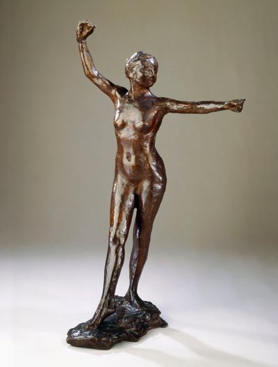 Valmistautuminen tanssiin, oikea jalka eteenpäin, tekijältä Edgar Degas