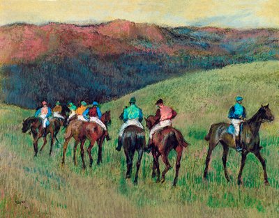 Kilpahevoset maisemassa, 1894 tekijältä Edgar Degas