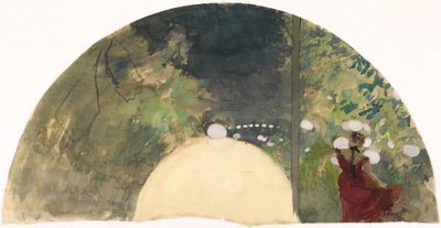 Laulajatar pariisilaisessa puutarhakahvilassa tekijältä Edgar Degas