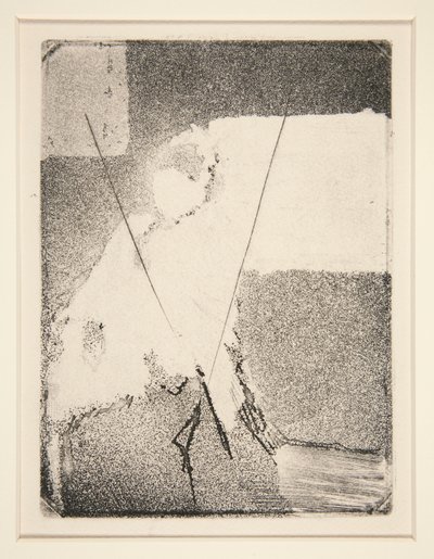 Istuva nainen konepellissä ja huivissa tekijältä Edgar Degas