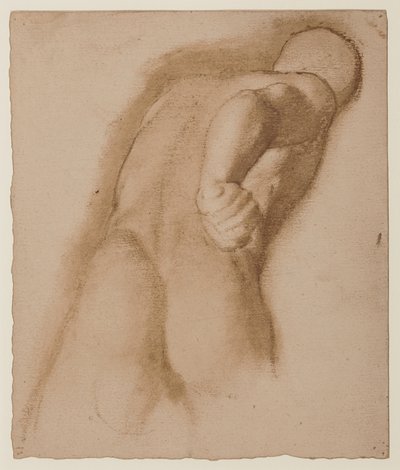 Tutkimus Agasiaksen Efesolaisen, "Gladiaattori Borghesen" mukaan, n. 1855 tekijältä Edgar Degas