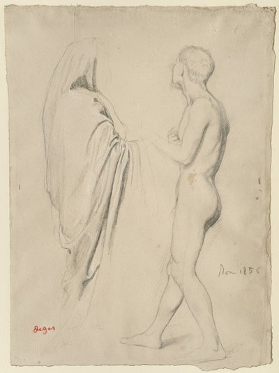 Tutkimus "Dante ja Virgil", n. 1856-57 tekijältä Edgar Degas