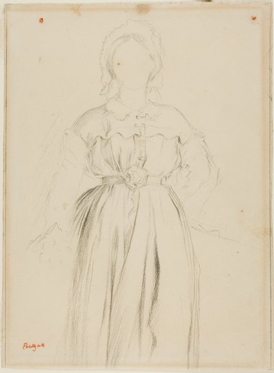 Tutkimus Marguérite de Gasin muotokuvaa varten tekijältä Edgar Degas