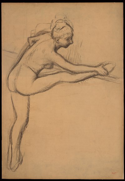 Studie eines Aktes (Tänzerin an der Barre) tekijältä Edgar Degas