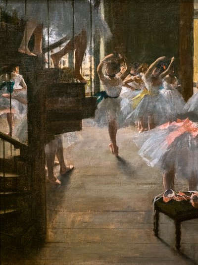 Tanssiluokka (yksityiskohta). 1873. Öljy kankaalle. tekijältä Edgar Degas