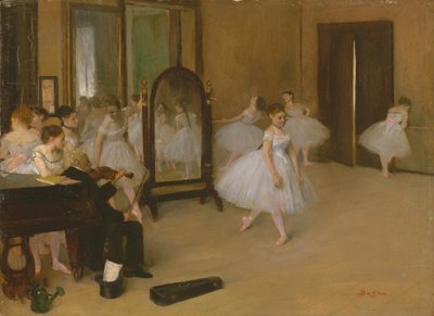 The Dancing Class, n.1871 (öljy kankaalle) tekijältä Edgar Degas