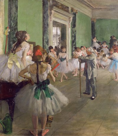 The Dancing Class, n. 1873-76 (öljy kankaalle) tekijältä Edgar Degas