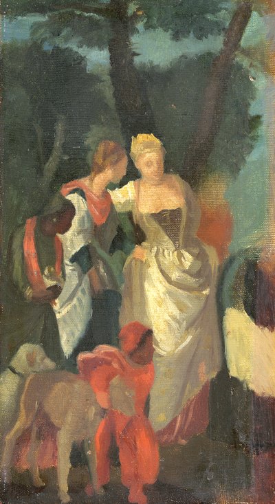 Mooseksen löytäminen, Veronesen maalauksen mukaan, 1860-luvun loppupuoli tekijältä Edgar Degas
