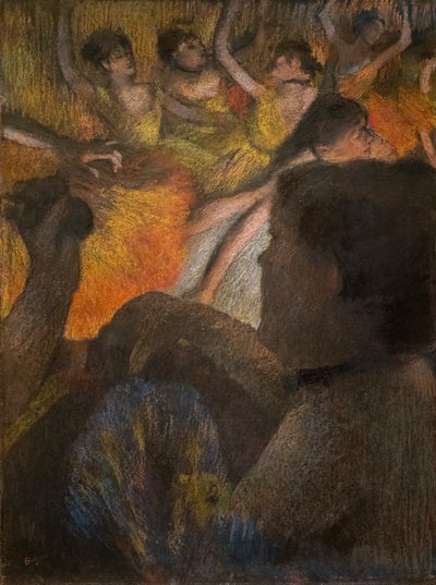 Lodge. 1885. Pastelli paperille. tekijältä Edgar Degas