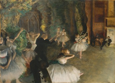 Baletin harjoitukset näyttämöllä, noin 1878-79. tekijältä Edgar Degas