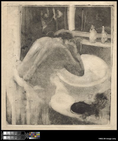 Pesuallas, n. 1880-1885 tekijältä Edgar Degas