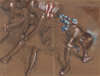 Kolme tanssijaa lepäämässä, noin 1880 tekijältä Edgar Degas