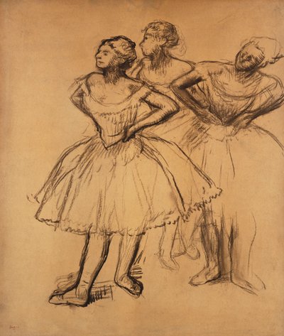 Kolme tanssijaa; kolme tanssijaa, tekijältä Edgar Degas