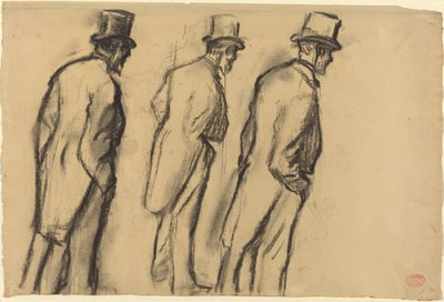 Kolme tutkimusta Ludovic Halévy seisomisesta, n. 1880. tekijältä Edgar Degas