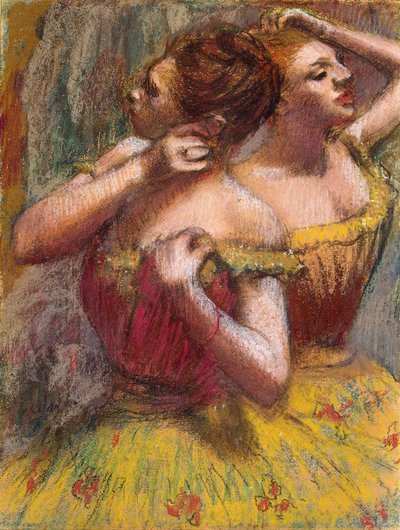 Kaksi tanssijaa (pastelli paperille) tekijältä Edgar Degas