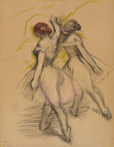 Kaksi tanssijaa; Kaksi tanssivaa tyttöä, n. 1889 tekijältä Edgar Degas