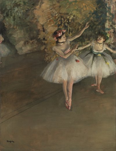 Kaksi tanssijaa lavalla, n. 1874 tekijältä Edgar Degas