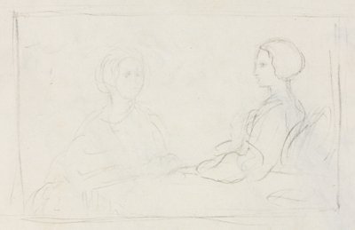 Kaksiistuva nainen, 1856-1860. tekijältä Edgar Degas