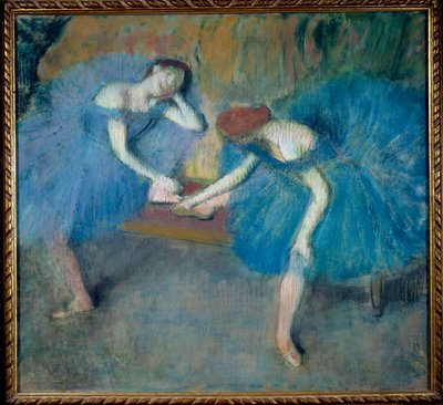 Kaksi tanssijaa levossa Pastelli belgialaiselle paperille Edgar Degas (1834-1917). 1898 Su. 0,92x1,03 m Pariisi, musee d