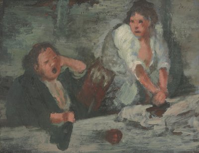 Pese naiset (öljy paneelissa) tekijältä Edgar Degas